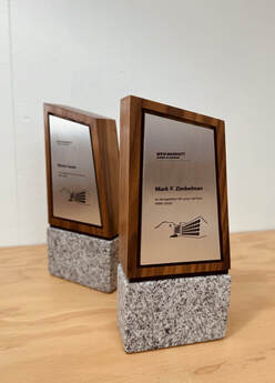 Custom Granite and Wood Award Trophy