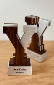 Modern Metal and Wood Award Trophy